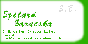 szilard baracska business card